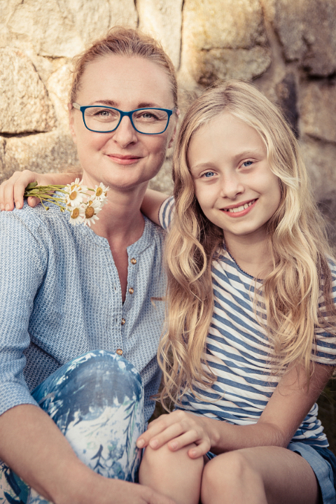 Rodinná fotografie v podzimní úpravě